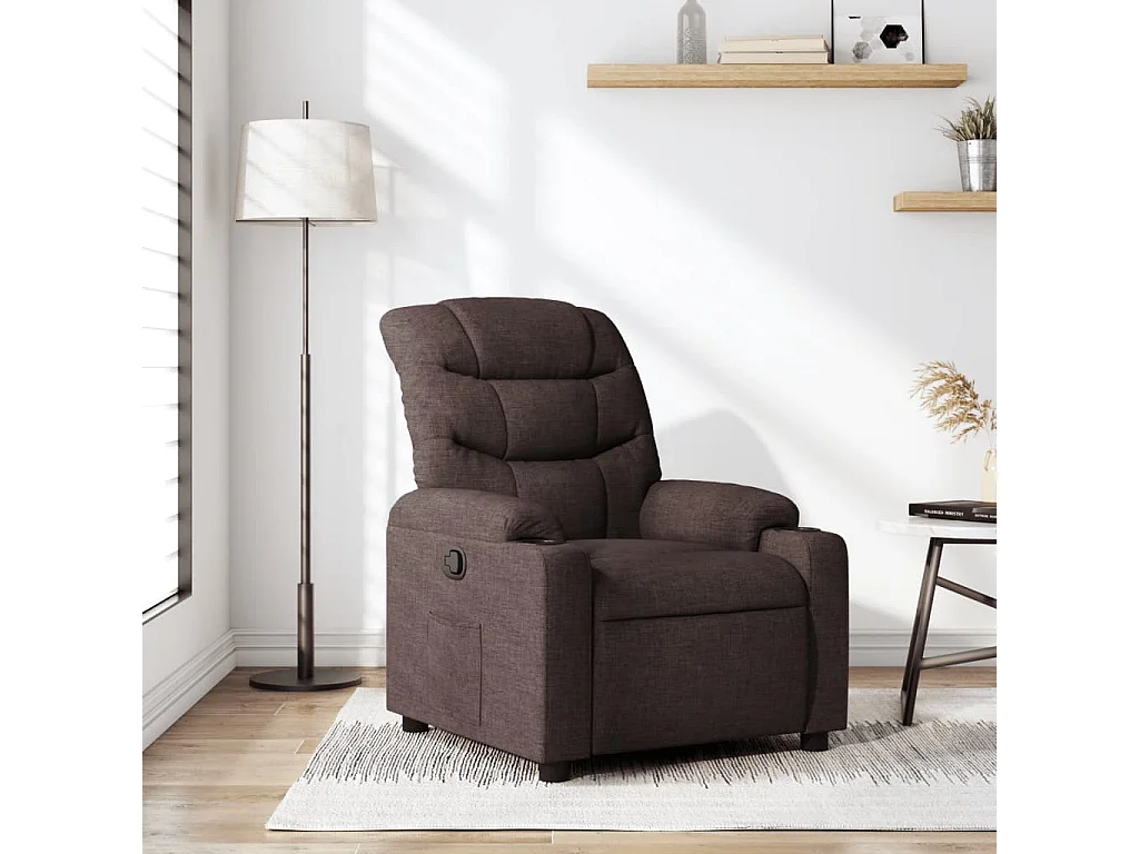Fauteuil inclinable Marron foncé Tissu