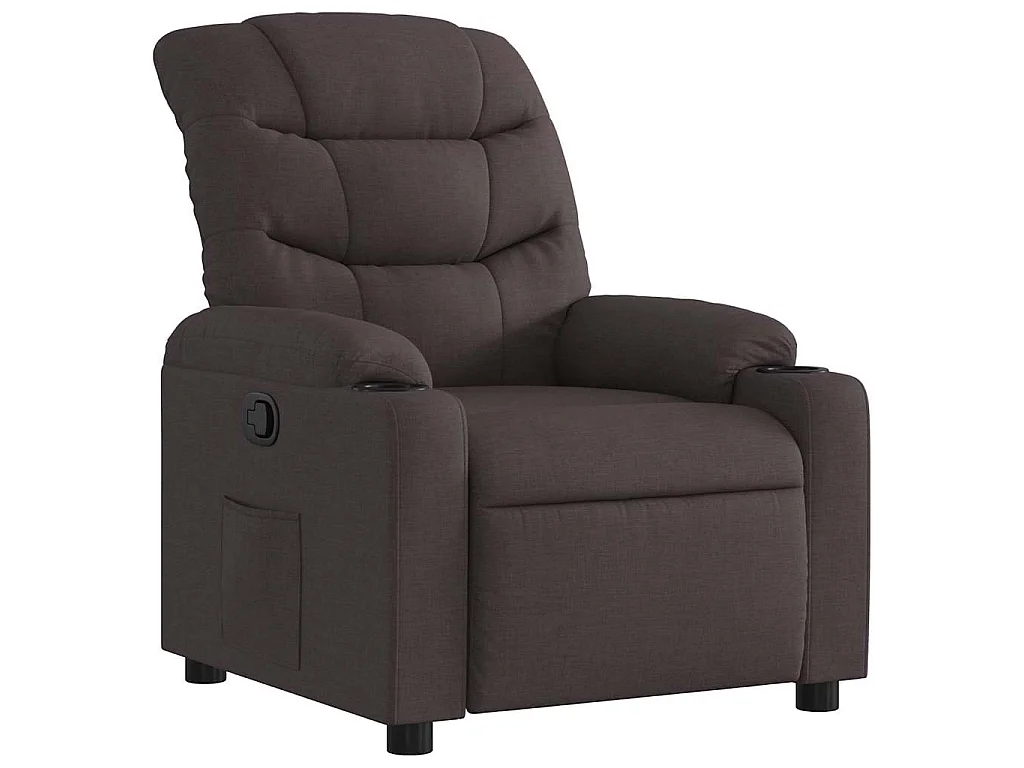 Fauteuil inclinable Marron foncé Tissu
