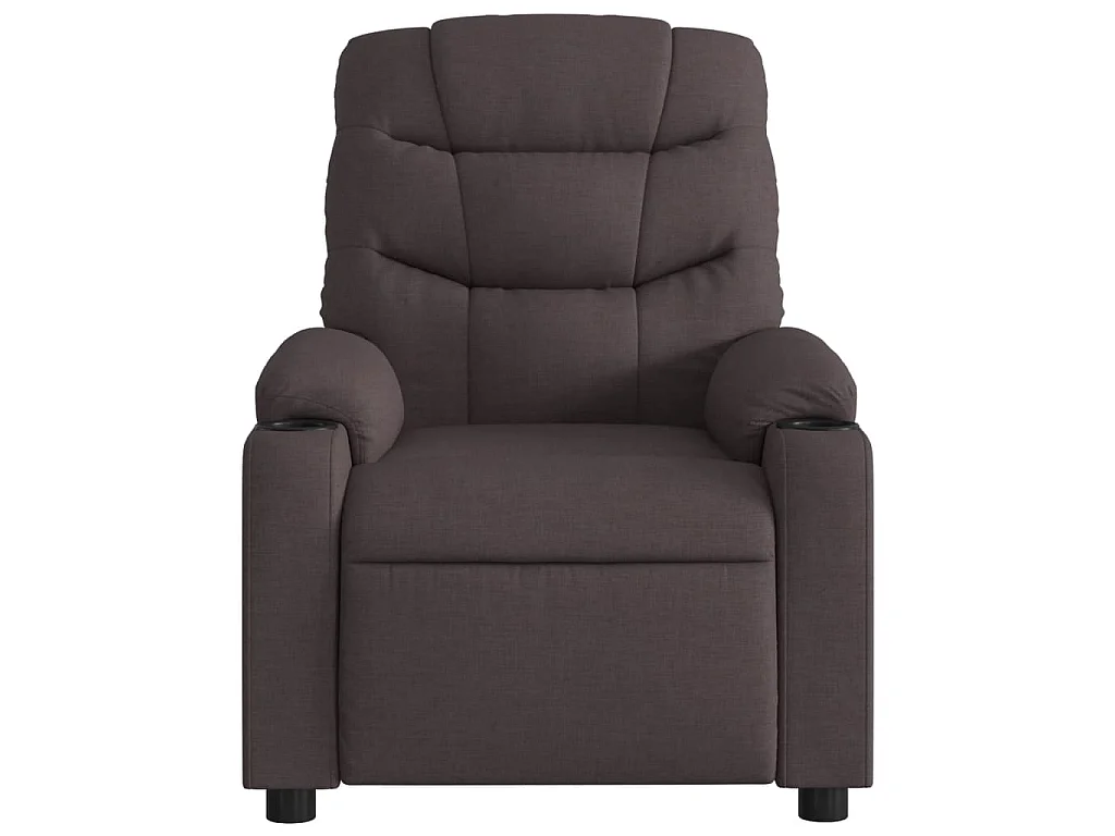 Fauteuil inclinable Marron foncé Tissu