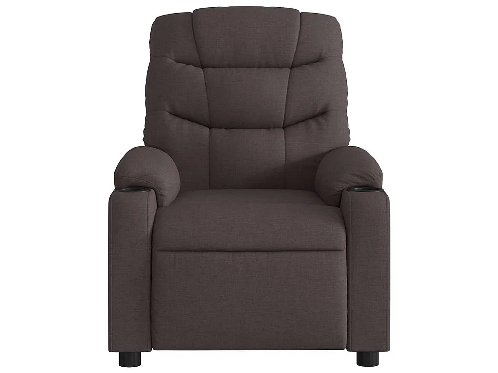 Fauteuil inclinable Marron foncé Tissu