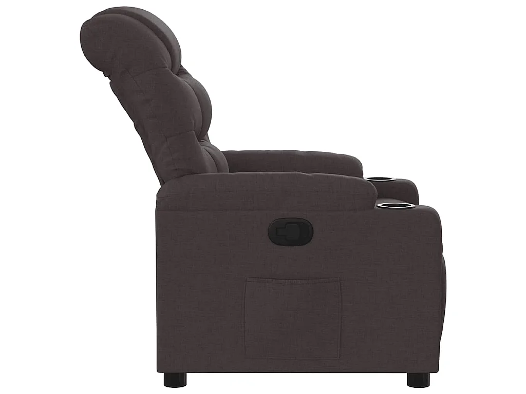 Fauteuil inclinable Marron foncé Tissu