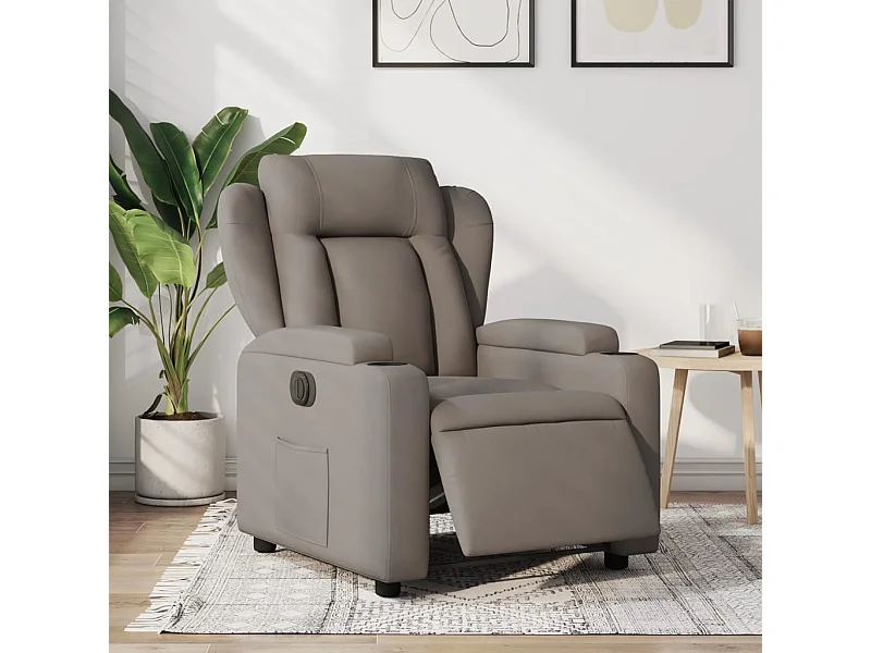 Relaxsessel Elektrisch Taupe Stoff