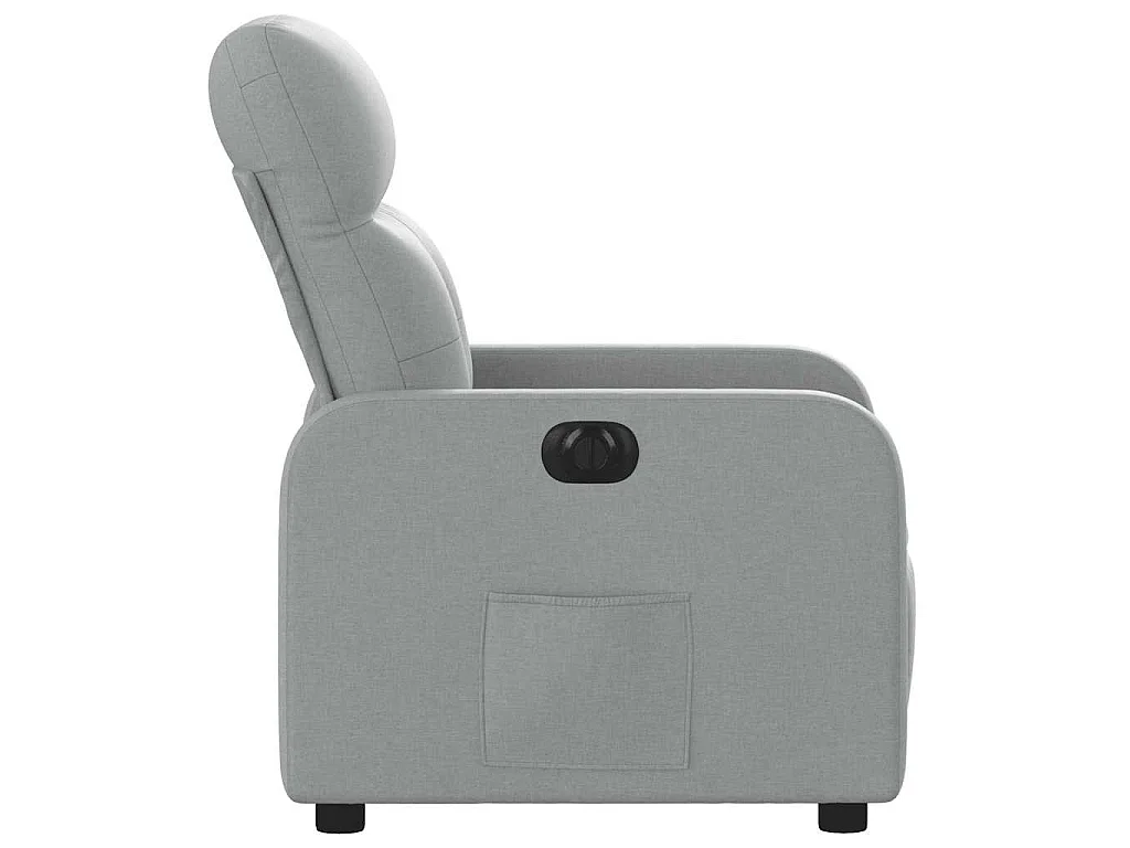 Fauteuil elektrisch verstelbaar stof lichtgrijs