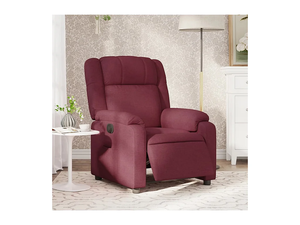 Fauteuil inclinable électrique Rouge bordeaux Tissu