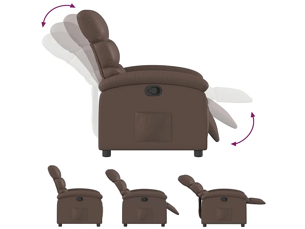 Fauteuil inclinable Marron Similicuir