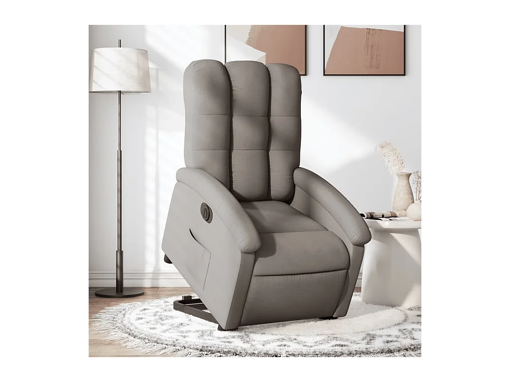 Fauteuil inclinable électrique taupe tissu