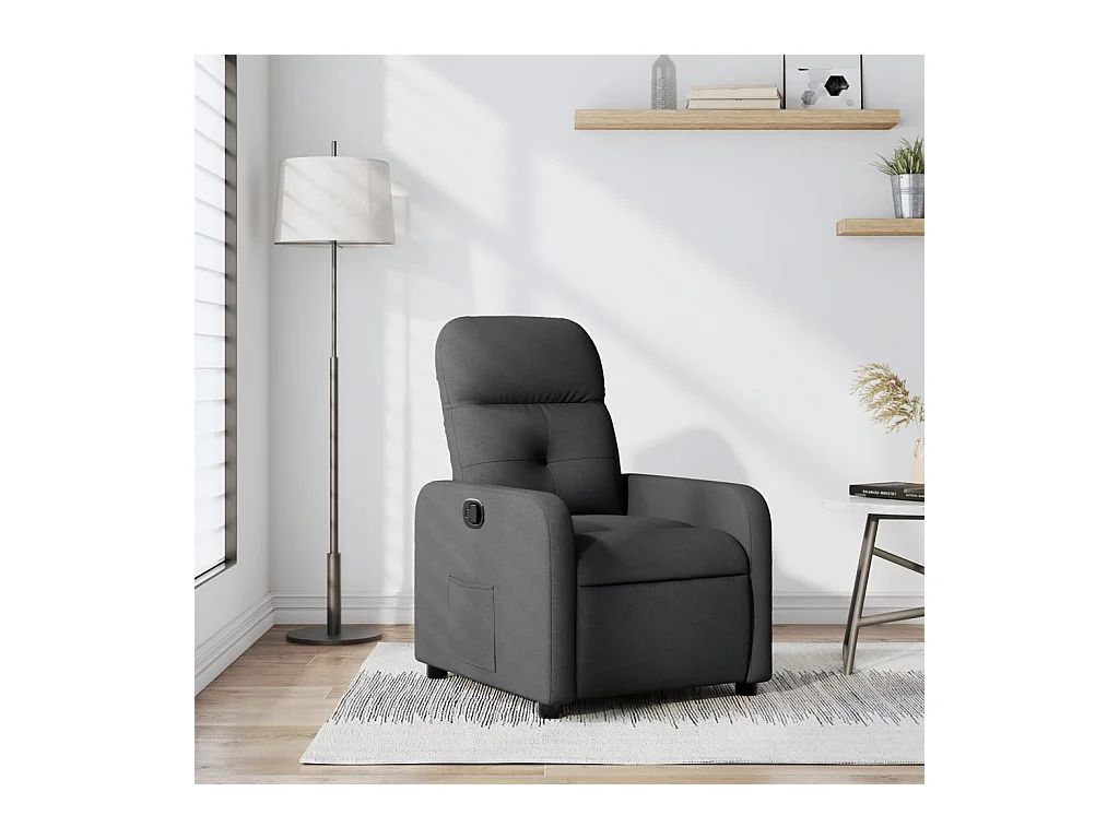 Fauteuil inclinable Gris foncé Tissu
