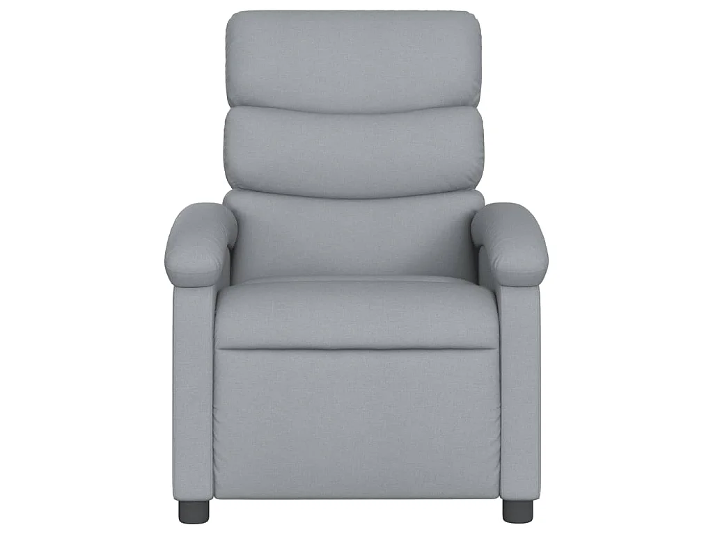 Poltrona Elettrica Reclinabile Grigio Chiaro in Tessuto