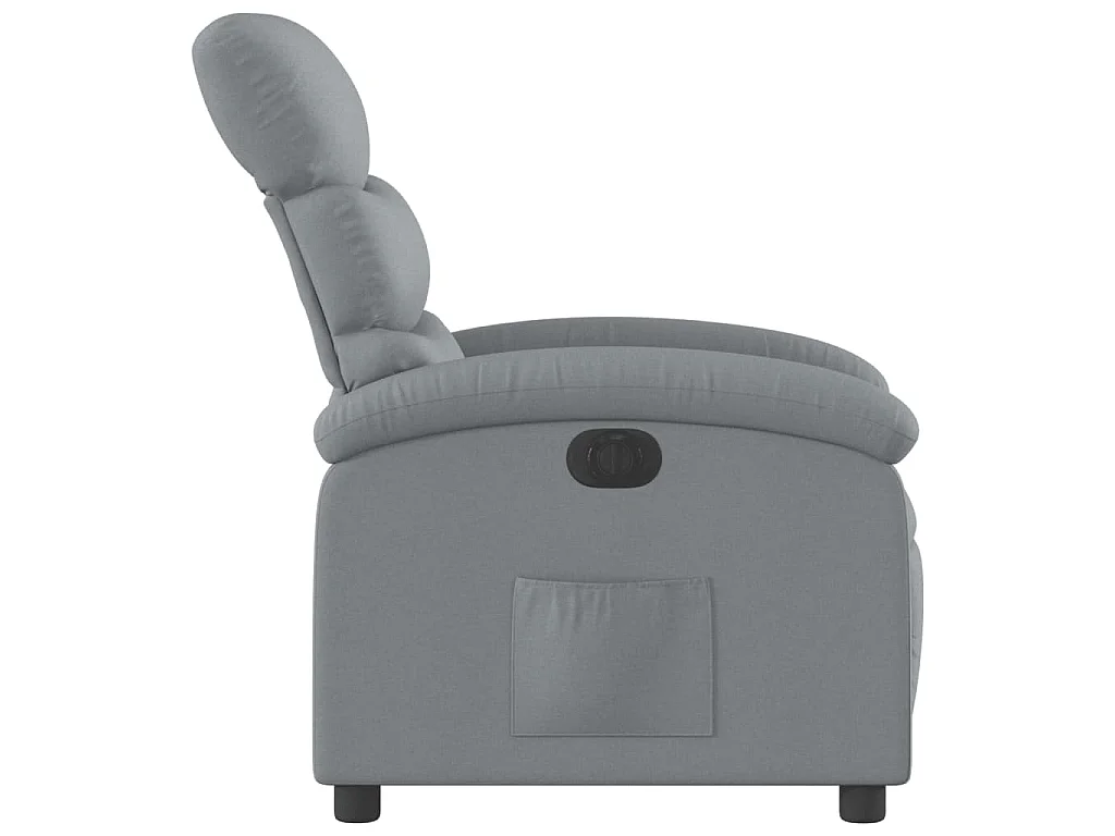 Poltrona Elettrica Reclinabile Grigio Chiaro in Tessuto
