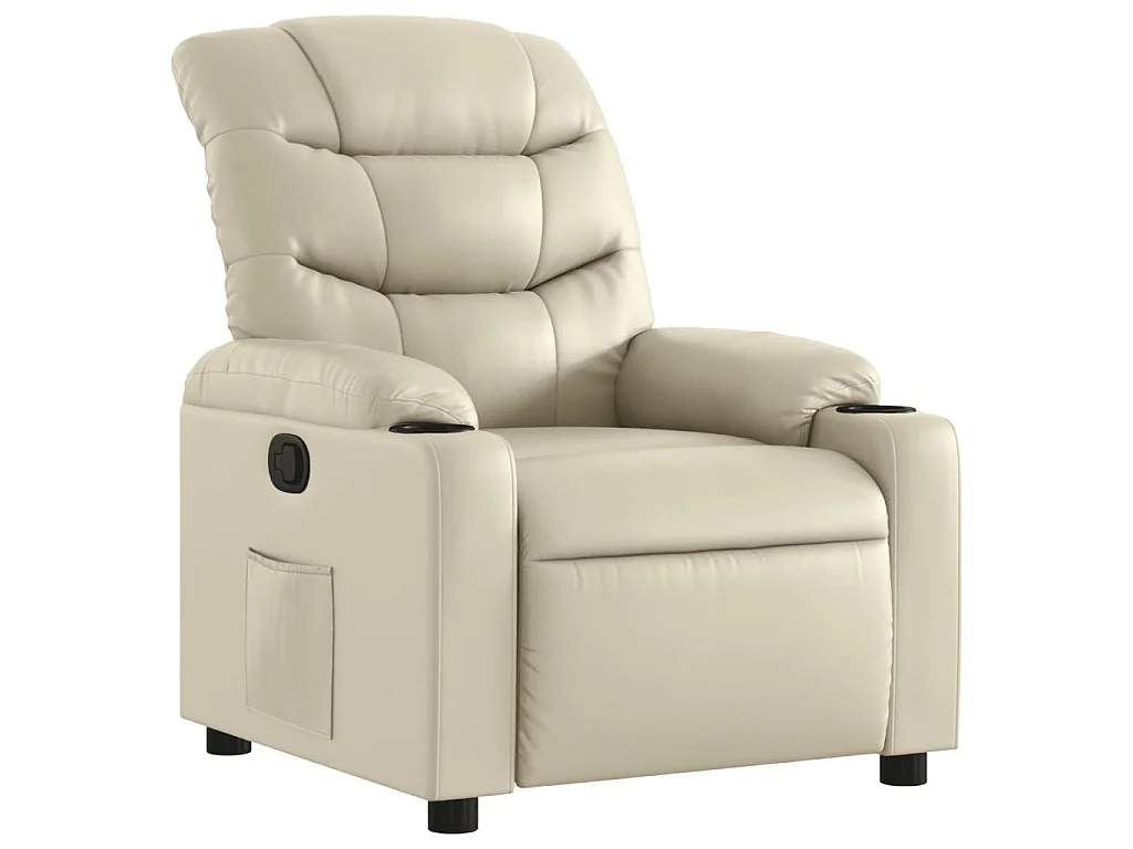 Fauteuil inclinable Crème Similicuir