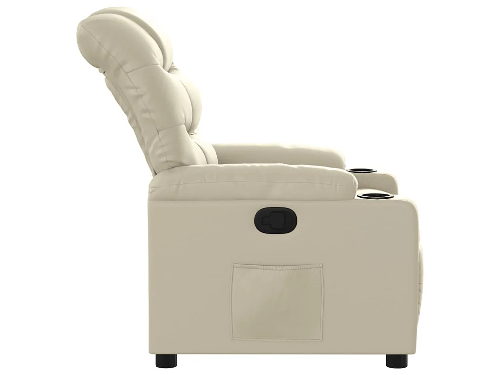 Fauteuil inclinable Crème Similicuir