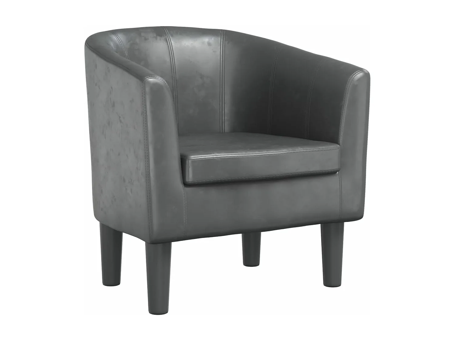 Fauteuil gris similicuir