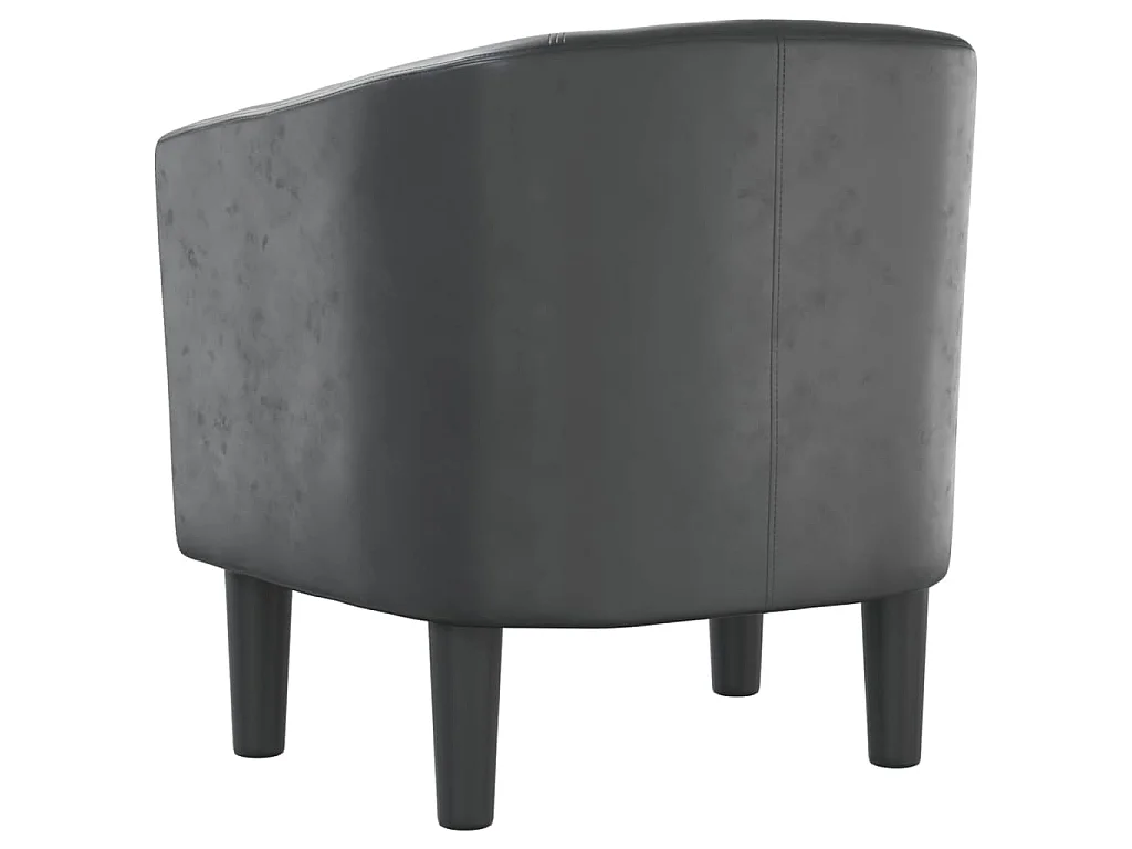 Kuipstoel kunstleer grijs