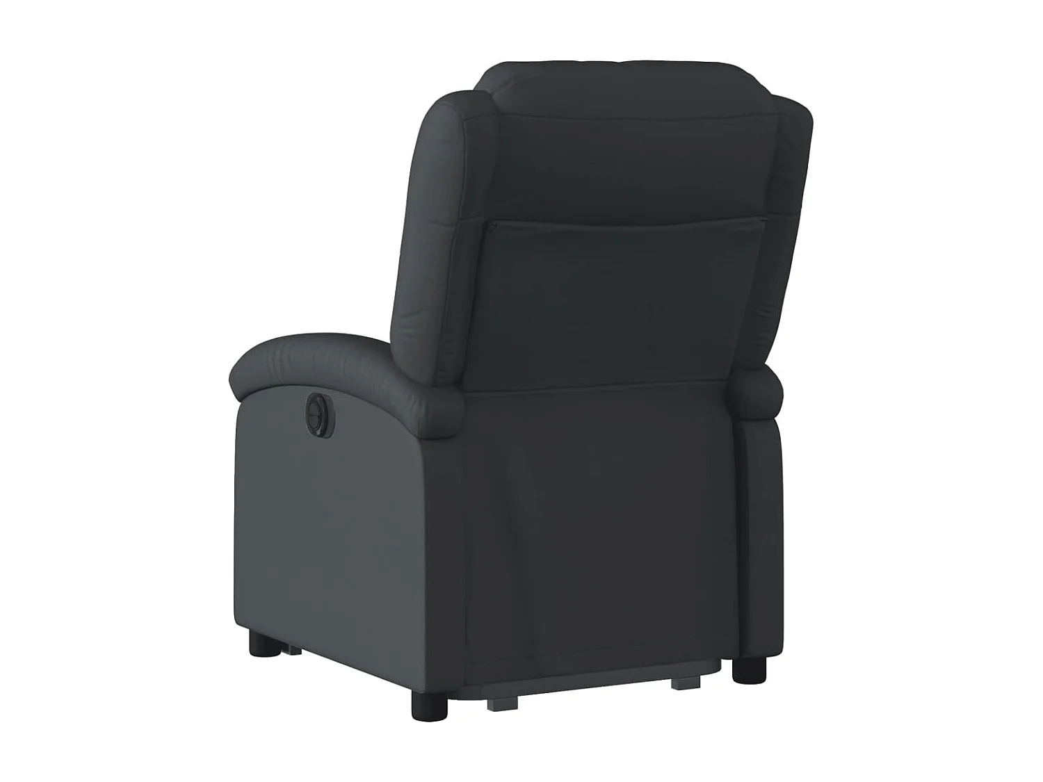 Relaxsessel mit Aufstehhilfe Schwarz Echtleder