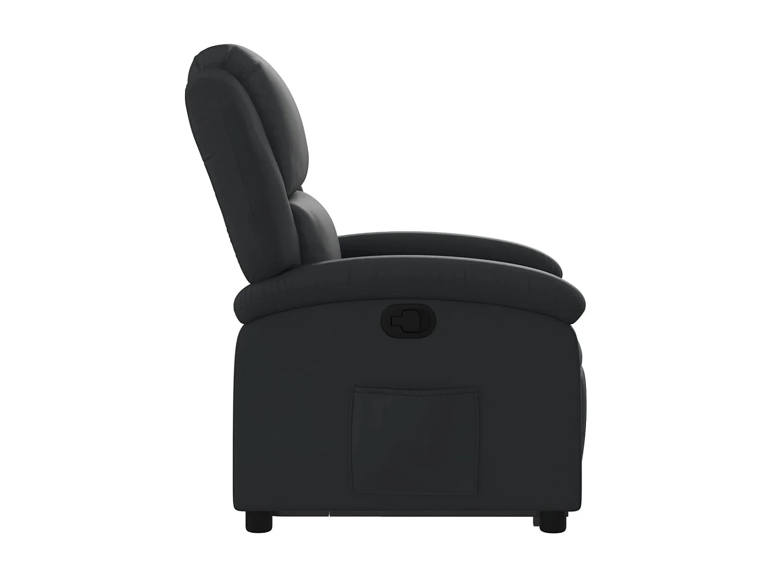 Relaxsessel mit Aufstehhilfe Schwarz Echtleder