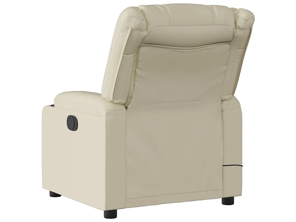 Fauteuil inclinable de massage Crème Similicuir