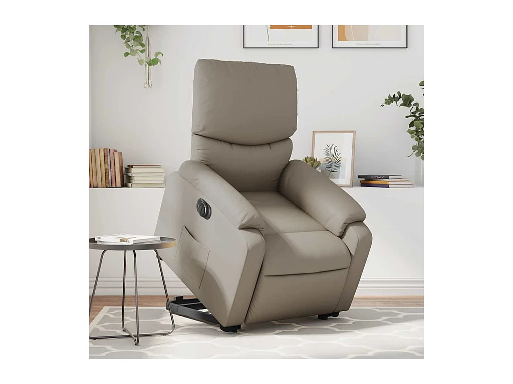 Fauteuil inclinable électrique cappuccino similicuir
