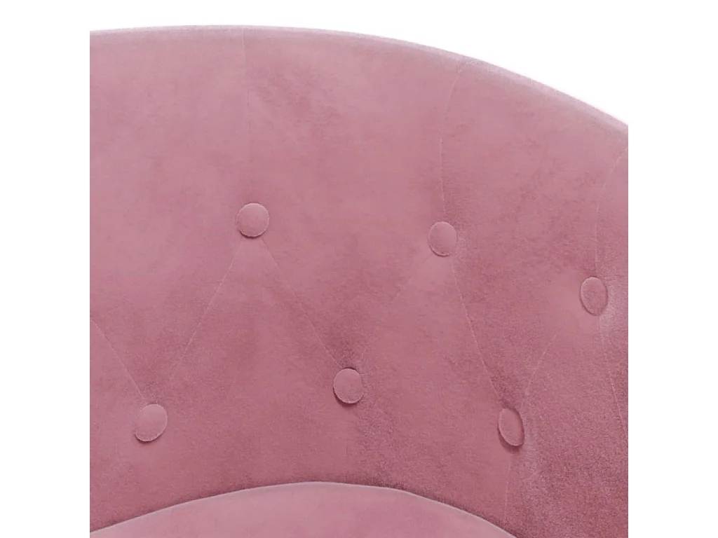 Fauteuil avec repose-pied rose velours