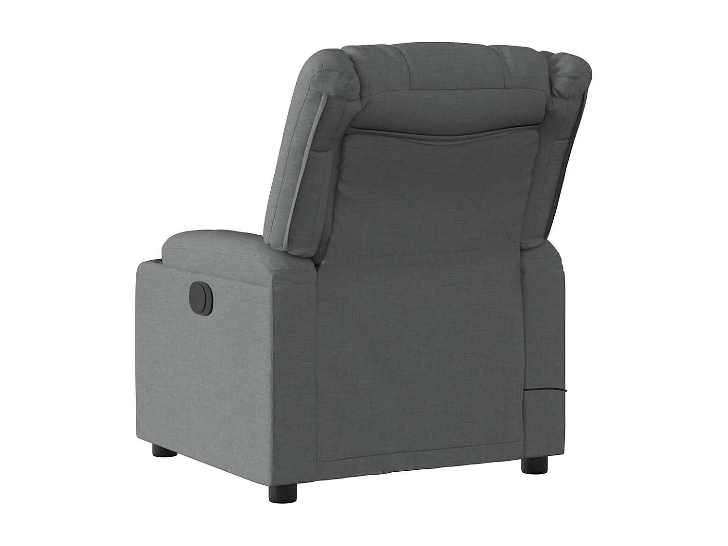 Fauteuil de massage inclinable Gris foncé Tissu