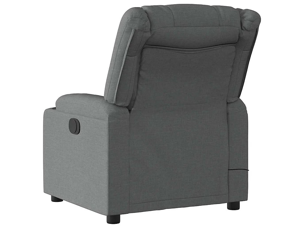 Fauteuil de massage inclinable Gris foncé Tissu