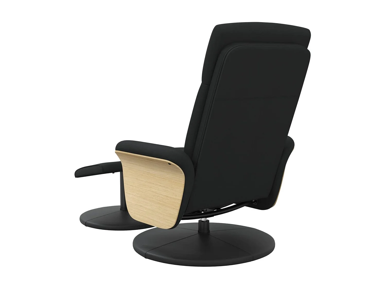 Relaxsessel mit Fußhocker Schwarz Stoff