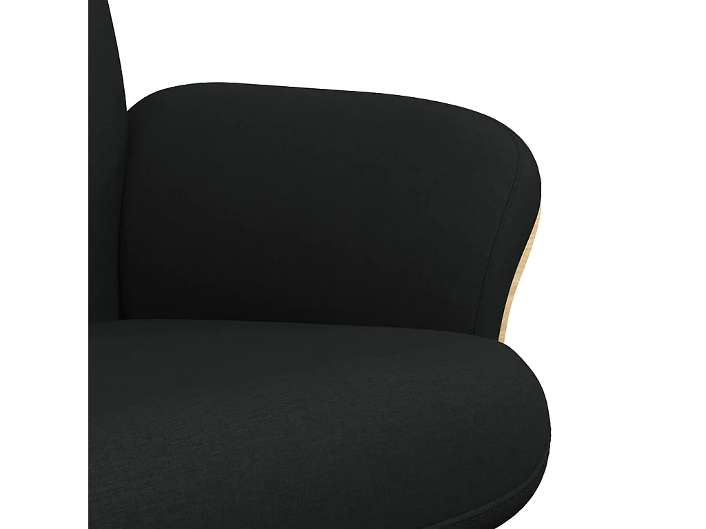 Relaxsessel mit Fußhocker Schwarz Stoff