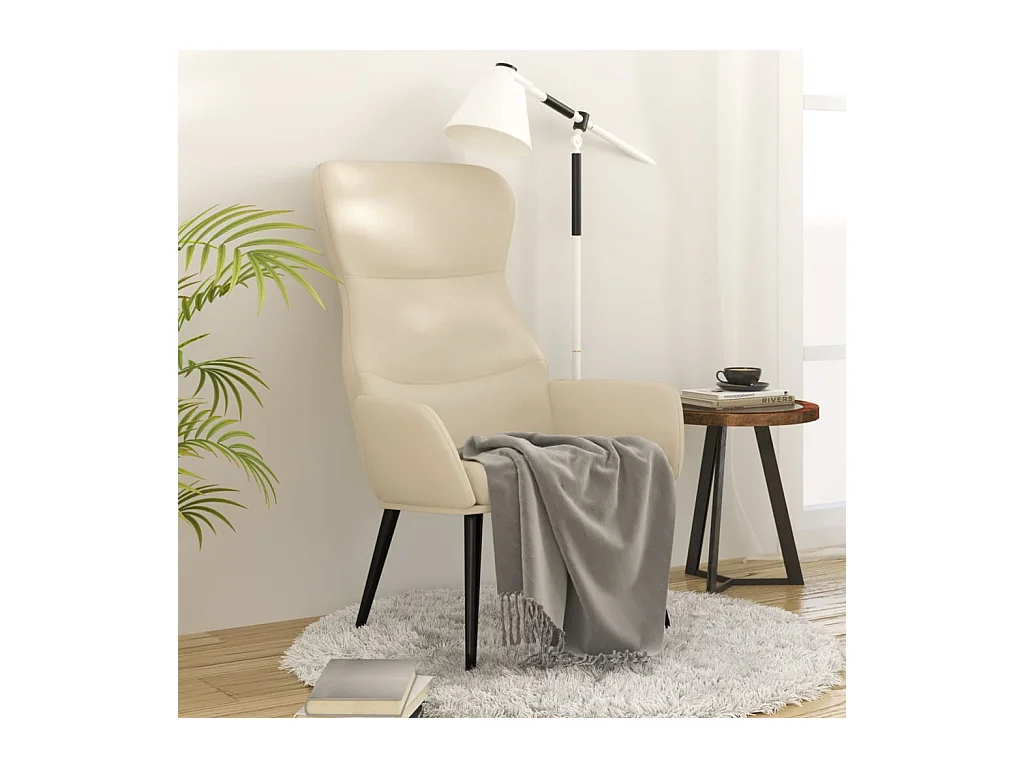 Chaise de relaxation Crème Tissu