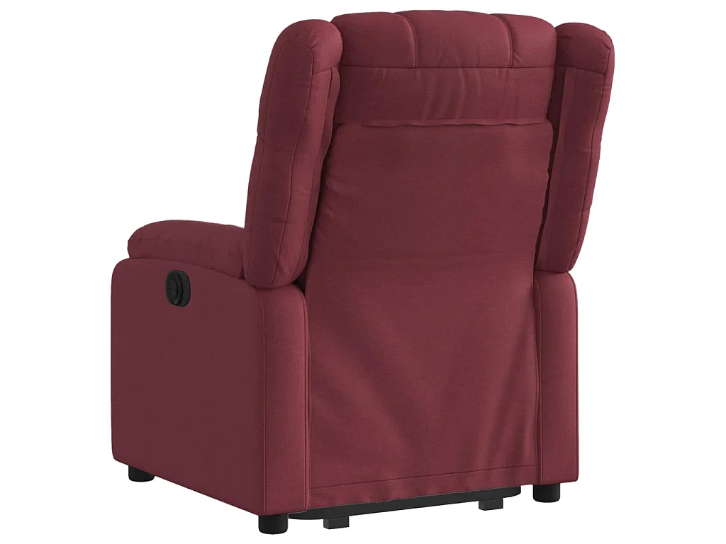 Sta-op-stoel elektrisch verstelbaar stof wijnrood