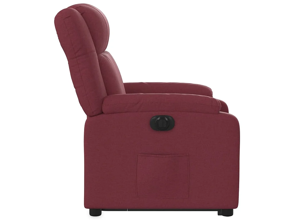 Sta-op-stoel elektrisch verstelbaar stof wijnrood