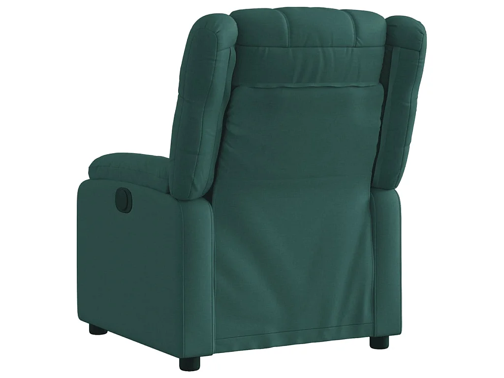 Fauteuil inclinable électrique Vert foncé Tissu