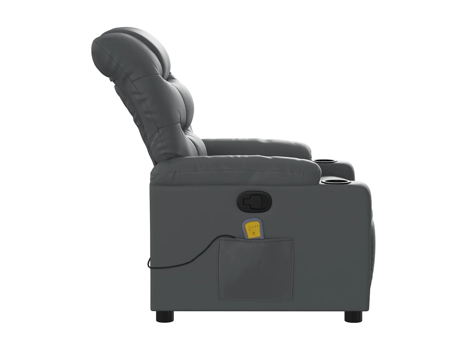 Fauteuil de massage inclinable Gris Similicuir