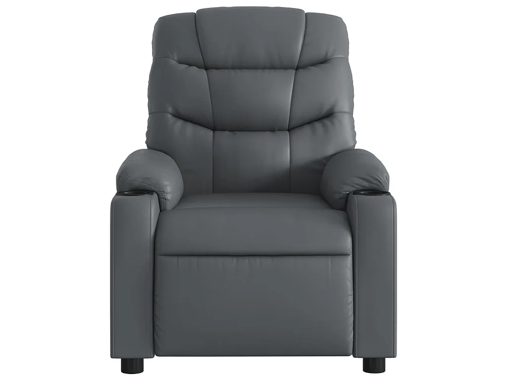 Fauteuil de massage inclinable Gris Similicuir