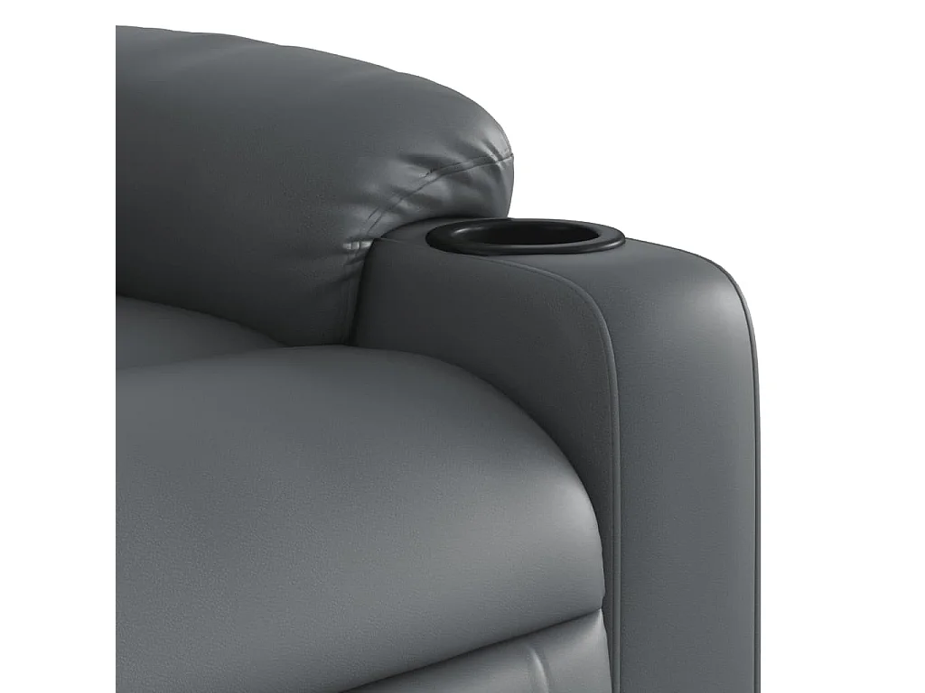 Fauteuil de massage inclinable Gris Similicuir