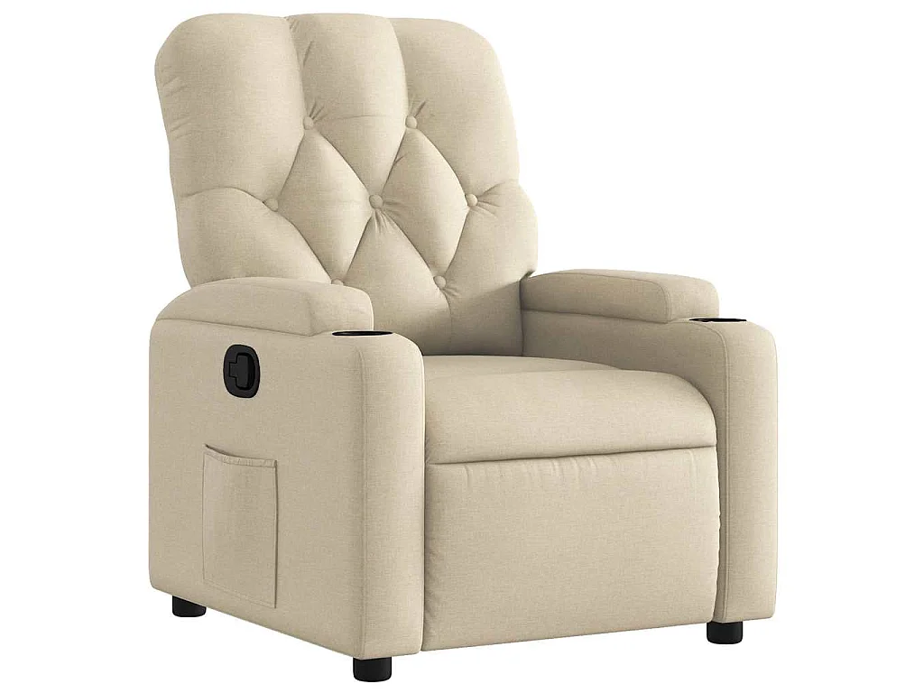 Relaxsessel Creme Stoff