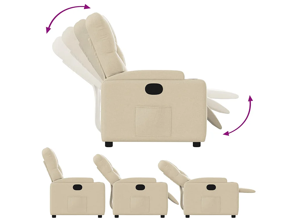 Relaxsessel Creme Stoff