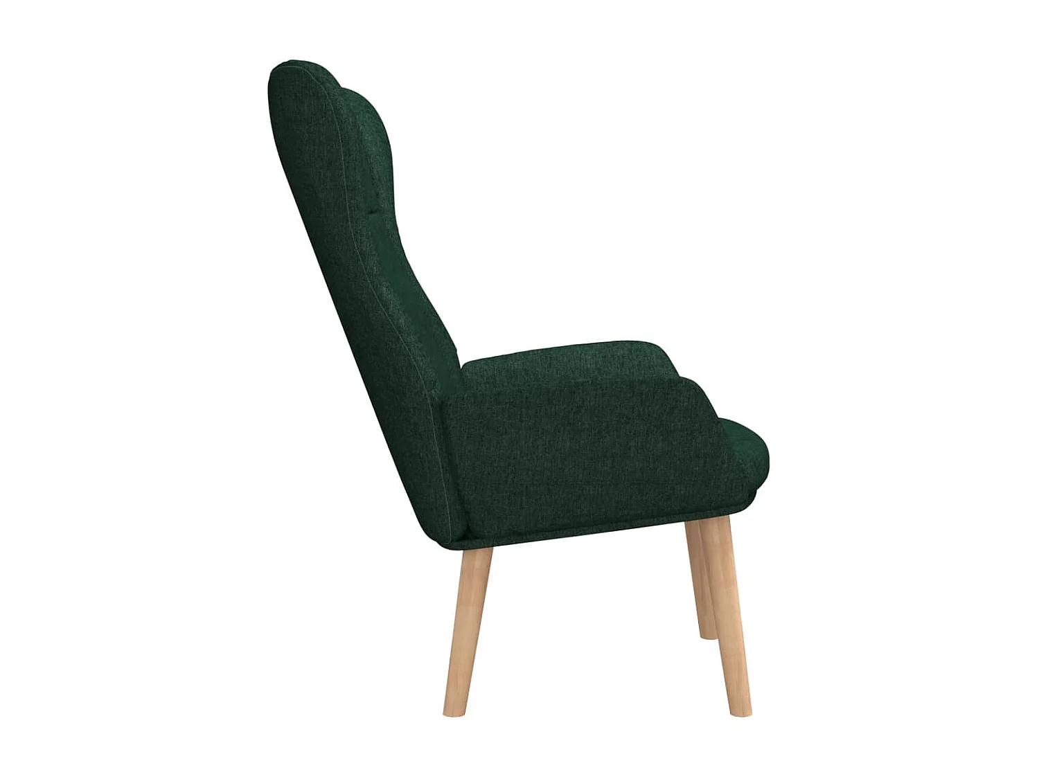 Chaise de relaxation Vert foncé Tissu
