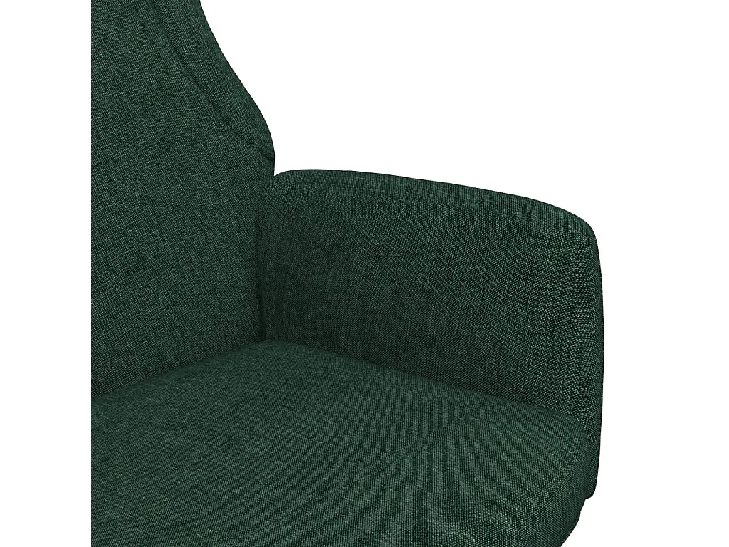Chaise de relaxation Vert foncé Tissu