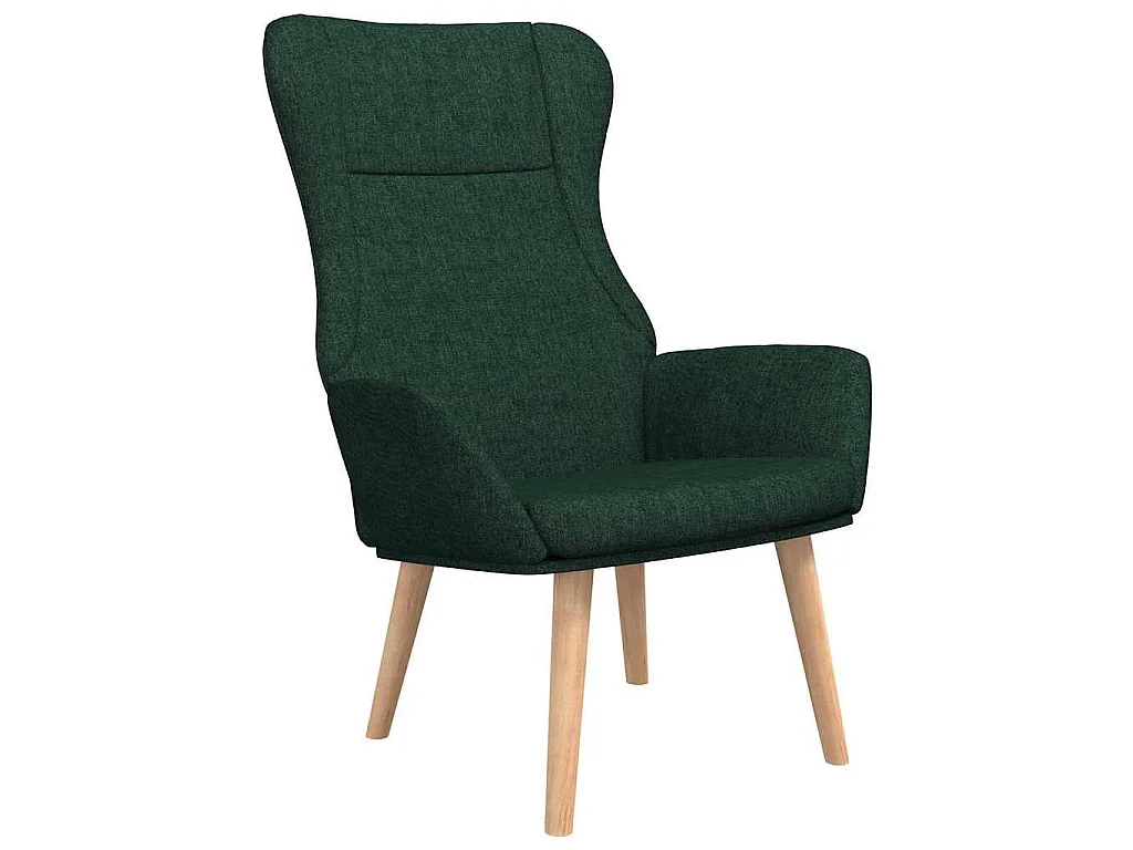 Sillón de relax de tela verde oscuro