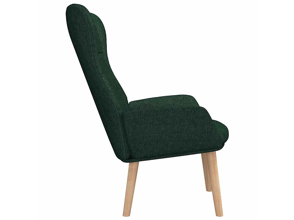 Sillón de relax de tela verde oscuro