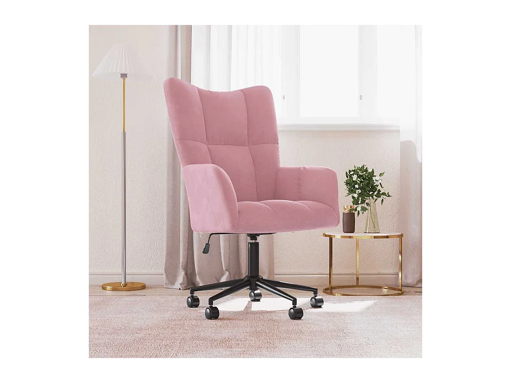 Chaise de relaxation Rose Velours