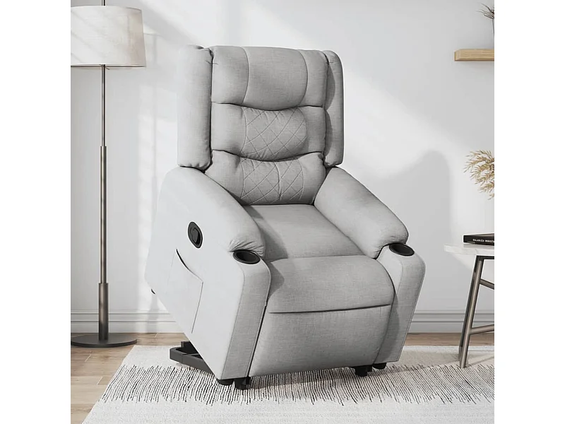 Fauteuil inclinable Gris clair Tissu