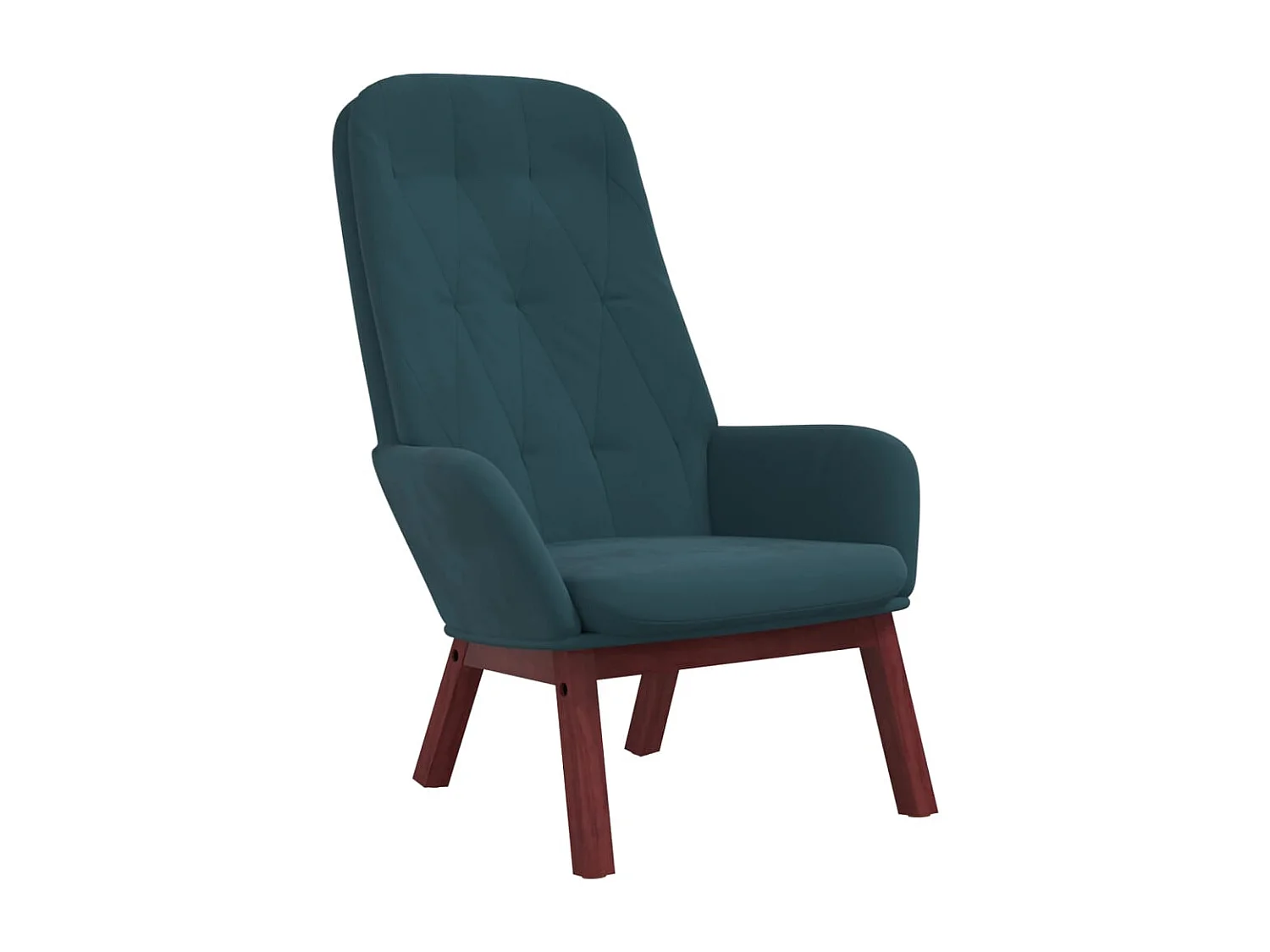 Chaise de relaxation Bleu Velours