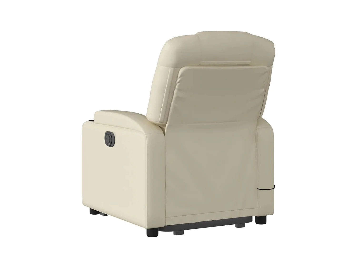 Massagesessel mit Aufstehhilfe Creme Kunstleder