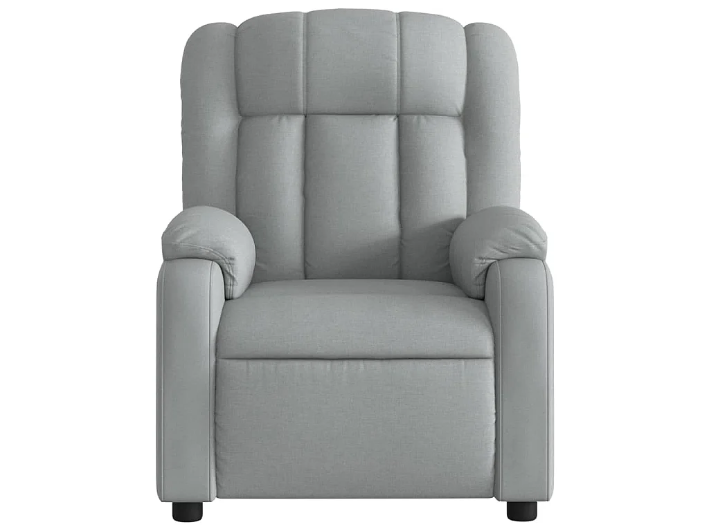 Poltrona Reclinabile in Tessuto Grigio Chiaro