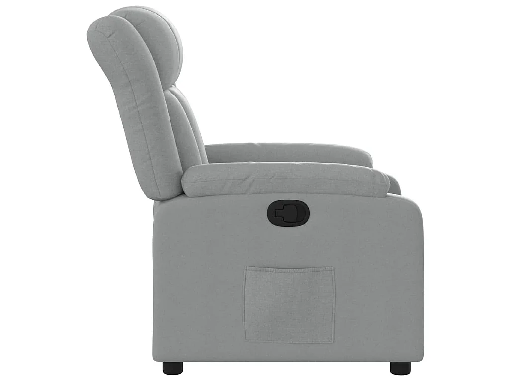 Poltrona Reclinabile in Tessuto Grigio Chiaro
