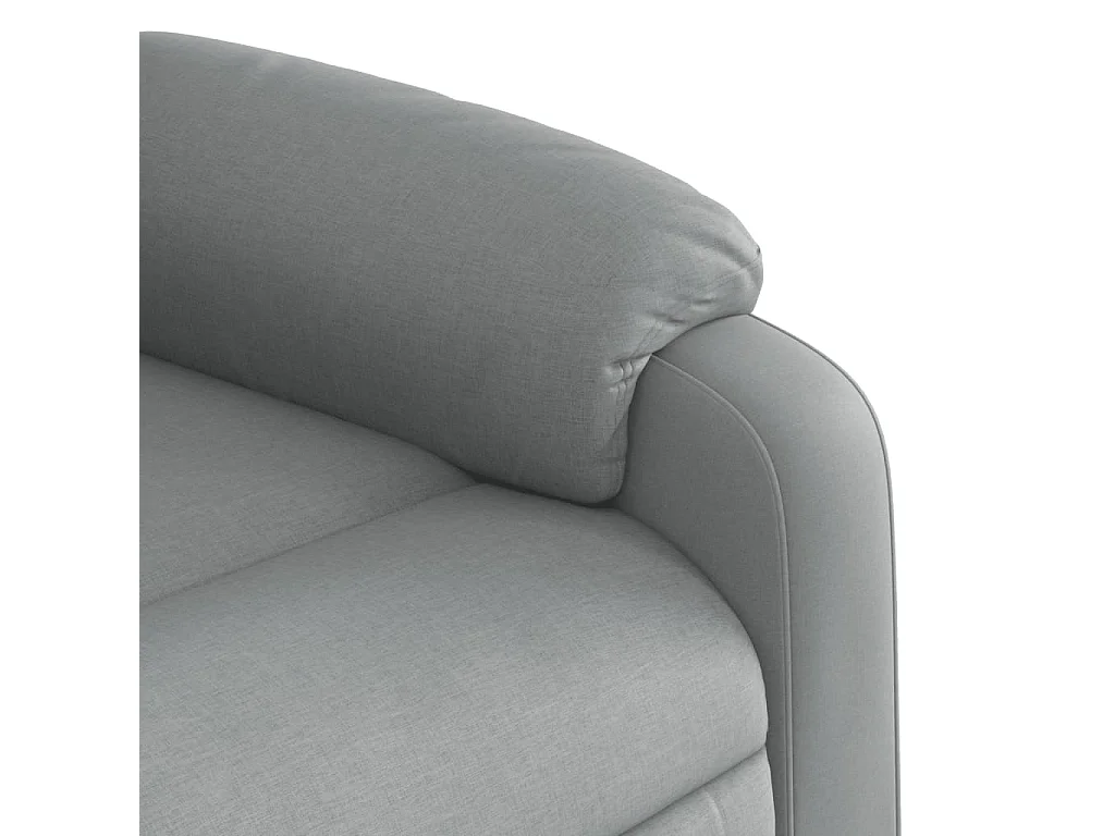 Poltrona Reclinabile in Tessuto Grigio Chiaro