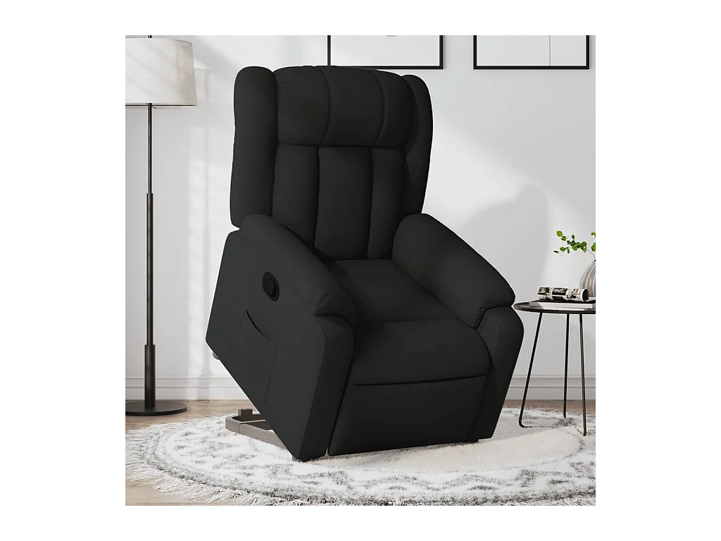 Fauteuil inclinable noir tissu