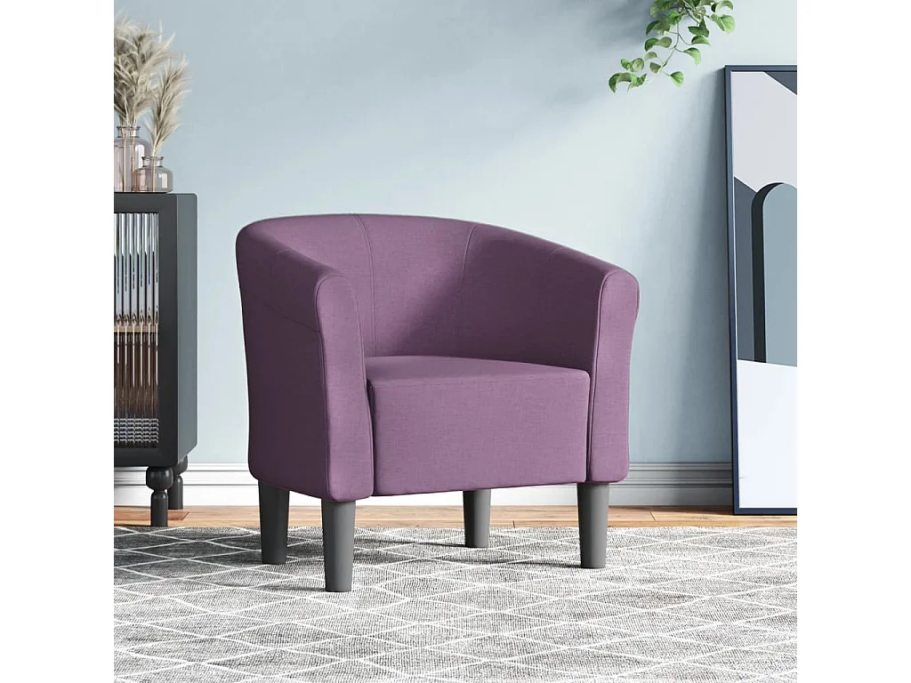 Chaise cabriolet violet tissu