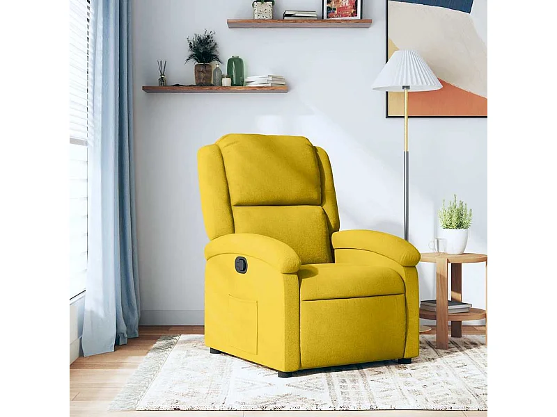 Fauteuil inclinable jaune velours