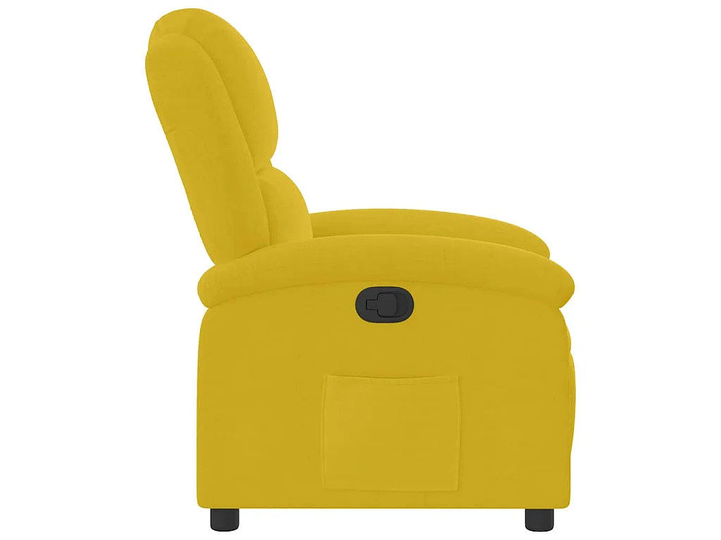 Fauteuil inclinable jaune velours